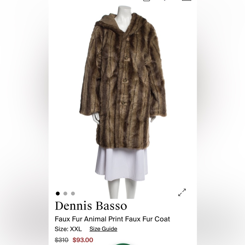 Dennis Basso Brown Teddy Jacket with Faux Fur Trim